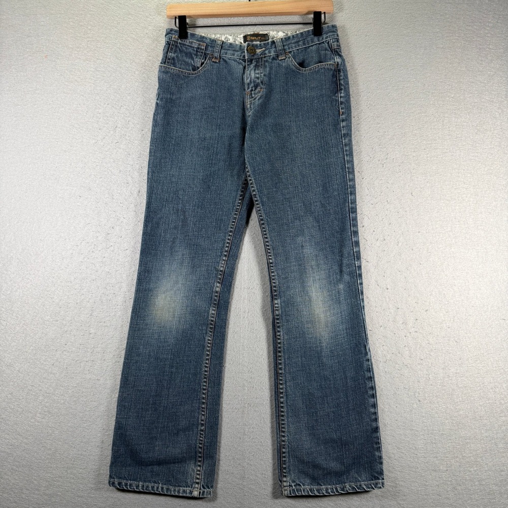 Vintage SPLIT Women's Jeans Size 16 Medium Wash Bootcut‎ Denim Casual Pants